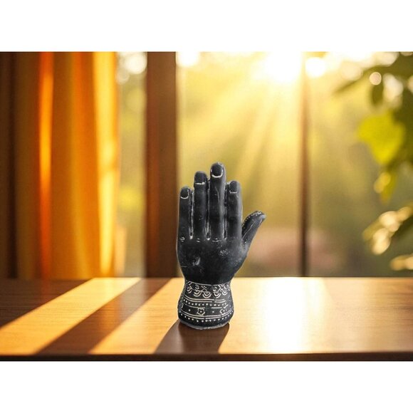 Mystical Witchy Palmistry Hand Statue Palm Reading Boho Psychic Decor 5" - Picture 8 of 11
